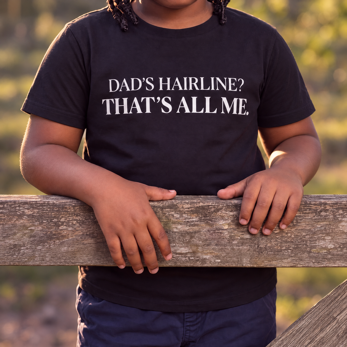 Dad’s Hairline? That’s All Me. Kids T-Shirt